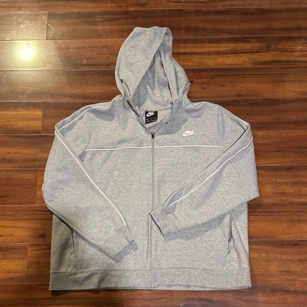 Nike Heather Gray Full-Zip Hoodie